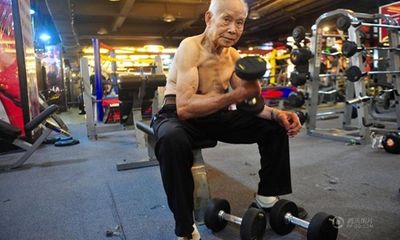 Cụ ông 94 tuổi vẫn chăm tập gym mỗi ngày