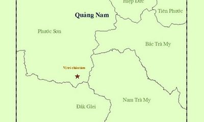 Lại động đất 2,9 độ Richter ở miền núi Quảng Nam 