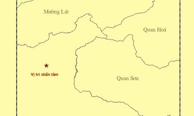 Động đất 3,9 độ Richter tại khu vực Thanh Hóa gần biên giới Việt-Lào