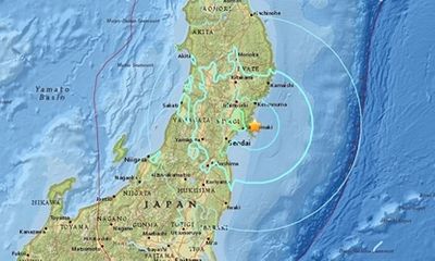 Lại xuất hiện động đất mạnh 6,2 độ richter gần Fukushima
