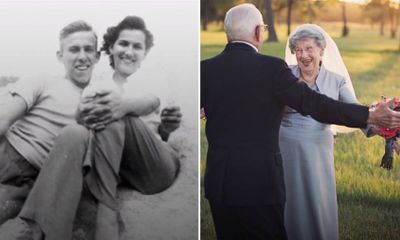 Sau 70 năm kết hôn cặp vợ chồng già mới có được bộ ảnh cưới cho mình