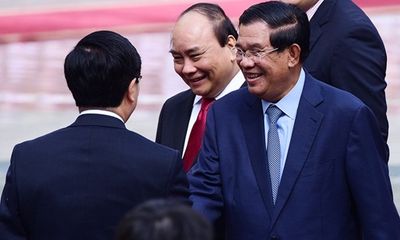 Lễ đón Thủ tướng Campuchia Hun Sen tại Hà Nội