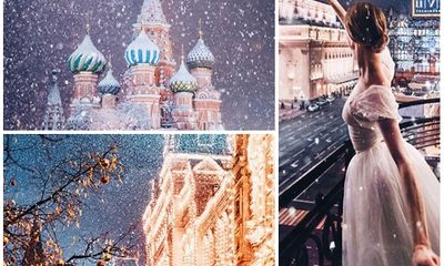 Mê mẩn cảnh tuyết rơi trắng xóa ở Nga