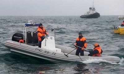 Vụ máy bay Tu-154 rơi ở Biển Đen: Trục vớt phần thân, chưa tìm thấy hộp đen