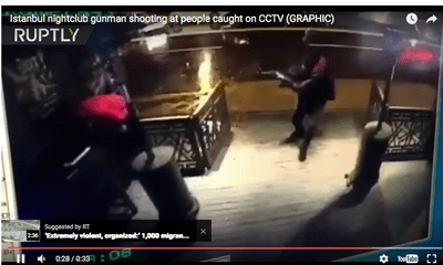 Video mới nhất sát thủ xối xả nhả đạn khi xông vào hộp đêm Istanbul