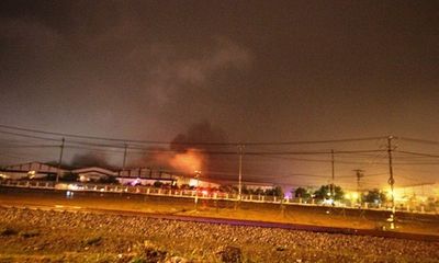Cháy lớn tại xưởng sản xuất xe bus của công ty ôtô Trường Hải