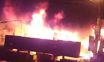 Hỏa hoạn thiêu rụi chợ huyện giữa đêm, thiệt hại hơn 2 tỷ đồng