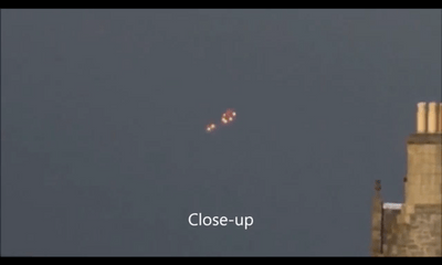 'UFO' bí ẩn phát sáng, lơ lửng trên bầu trời Pháp