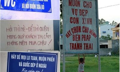 Cười 'té ghế' với loạt biển cảnh báo chỉ có ở Việt Nam