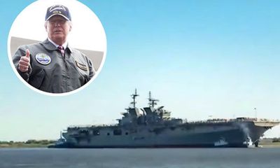 Căng thẳng với Triều Tiên, Mỹ hạ thủy tàu tấn công đổ bộ siêu khủng mới