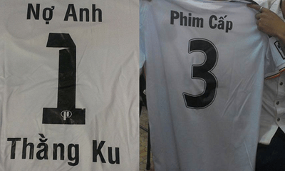 Những chiếc áo bóng đá với muôn kiểu slogan “khó đỡ” của giới trẻ Việt