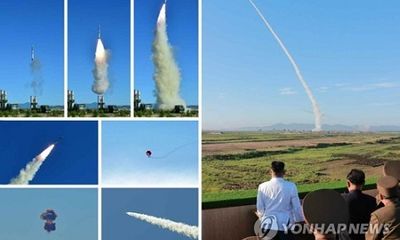 Ông Kim Jong-un thị sát thử nghiệm hệ thống vũ khí phòng không siêu mạnh