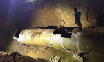 Đường ống nước sạch sông Đà gặp sự cố lần thứ 21