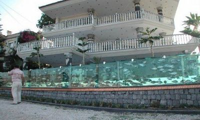 Bỏ 21.000 đô la làm hàng rào bằng “bể cá” xung quanh biệt thự