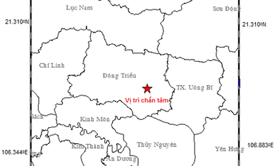 Động đất cường độ 2,5 độ richter tại Quảng Ninh