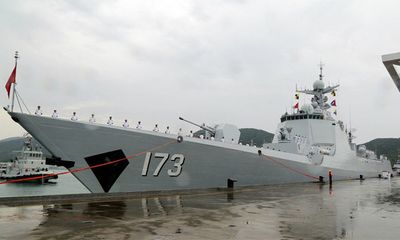 Tàu chiến tối tân Trung Quốc chết máy trên đường đến tập trận chung với Nga
