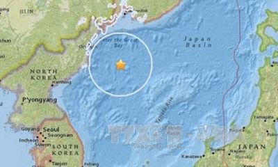 Động đất 5,8 độ richter làm rung chuyển ngoài khơi Triều Tiên