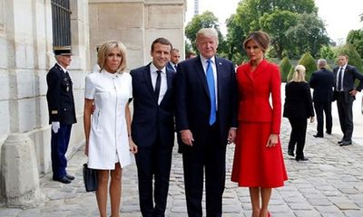 Ông Trump gây chú ý khi bất ngờ khen ngợi vợ Tổng thống Pháp