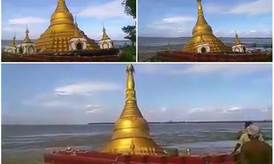 Lũ lớn nhấn chìm chùa vàng tại Myanmar