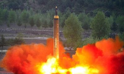 Triều Tiên phóng tên lửa đạn đạo xuống biển Nhật Bản