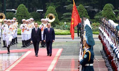 Chủ tịch nước Trần Đại Quang chủ trì lễ đón Tổng thống Ai Cập