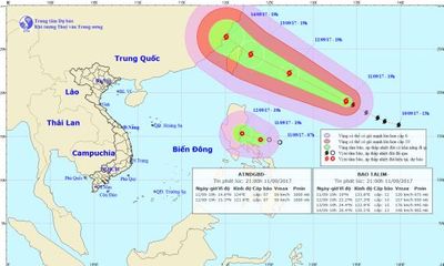Tin mới nhất về siêu bão TALIM và áp thấp nhiệt đới gần Biển Đông