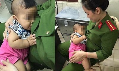 Nữ thiếu úy cảnh sát cho bé trai bị bỏ rơi bú: Thiên chức người mẹ tạo lên điều tuyệt vời