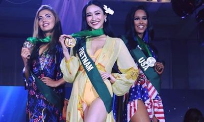 Đại diện Việt Nam Hà Thu vươn lên dẫn đầu thành tích tại Hoa hậu Trái Đất 2017