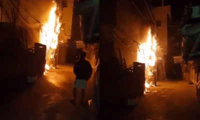 Hà Nội: Cả xóm tháo chạy vì cột điện phát nổ cháy giữa đêm