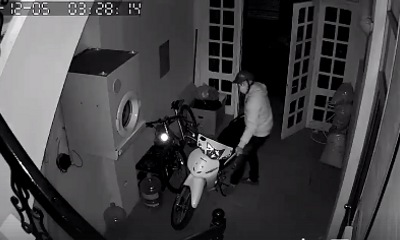 Clip: Thanh niên đột nhập trộm xe máy còn 