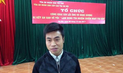 Xin lỗi công khai thanh niên Hà Nội bị kết án oan 