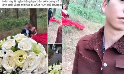 Dở khóc dở cười: Chàng trai được nhờ cầm hộ hoa trong buổi chụp ảnh cưới người yêu cũ