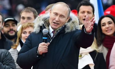 Ông Putin nhận được sự ủng hộ nhiệt liệt của người dân trước thềm bầu cử tổng thống Nga