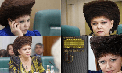 Nghị sĩ Nga gây ấn tượng mạnh với kiểu tóc độc nhất vô nhị