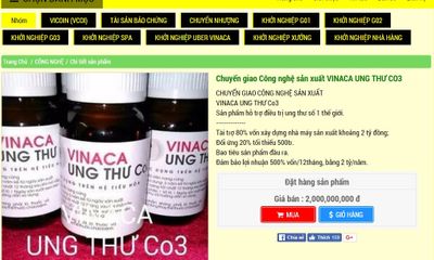 Tin tức - Vinaca ung thư Co3 bằng than tre tự quảng cáo “trị ung thư số 1 thế giới” 
