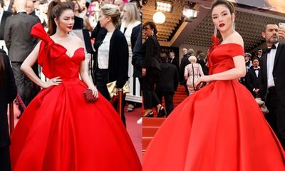 Lý Nhã Kỳ diện đầm đỏ lộng lẫy, hóa công chúa trên thảm đỏ khai mạc Cannes 2018