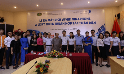 Lễ ra mắt dịch vụ Wifi Vinaphone và Lễ ký thỏa thuận hợp tác giữa VNPT và ĐH Kinh doanh & Công nghệ Hà Nội