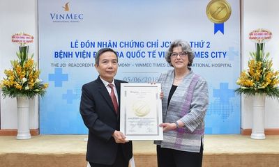 Vinmec Times City nhận chứng chỉ chất lượng quốc tế JCI lần thứ 2