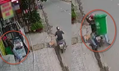 Clip: Hai thanh niên đi bẻ trộm khóa thùng rác cực kỳ “điêu luyện”