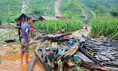 Khung cảnh tan hoang trong mưa lũ ở Hà Giang