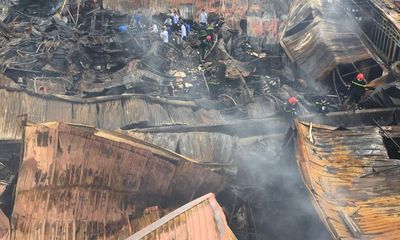 Video: Hiện trường vụ cháy chợ Gạo Hưng Yên