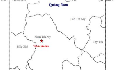 4 trận động đất xảy ra liên tiếp tại Quảng Nam trong sáng nay (26/7)
