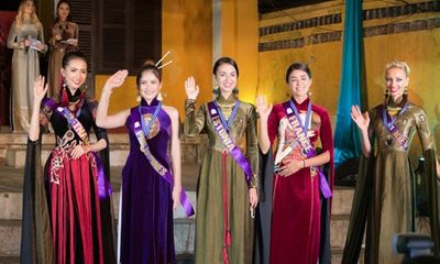 Dàn thí sinh Hoa hậu đại sứ du lịch Thế giới 2018 duyên dáng trong tà áo dài Việt