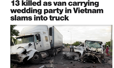 Nhiều báo nước ngoài đưa tin về tai nạn thảm khốc ở Quảng Nam khiến 13 người thiệt mạng