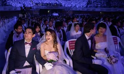 4.000 cặp cô dâu chú rể tham gia đám cưới tập thể tại Hàn Quốc, nhiều đôi chỉ mới quen