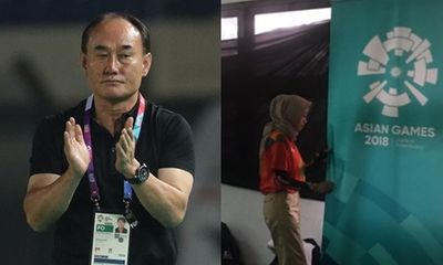 Olympic Hàn Quốc căng bạt quây kín sân tập trước trận gặp Olympic Việt Nam