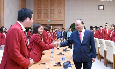 Thủ tướng Nguyễn Xuân Phúc gặp mặt đoàn thể thao Việt Nam dự ASIAD 18