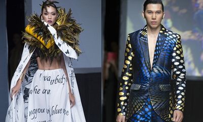 Cặp đôi mẫu Việt Ngọc Tình - Diệu Huyền tỏa sáng trên sàn diễn thời trang New York