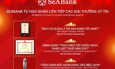SeABank tự hào nhận liên tiếp các giải thưởng uy tín