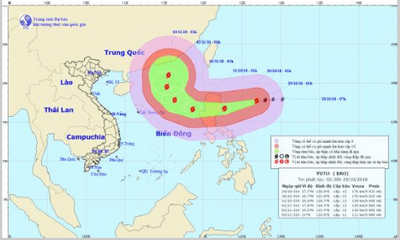 Dự báo thời tiết ngày 29/10/2018: Bão Yutu giật cấp 17 áp sát Biển Đông
